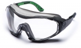 Ochelari protectie Clear Plus, rama gunmetal verde, tratament AS/AF, Univet